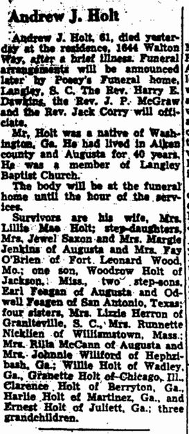 Holt, Andrew Jackson